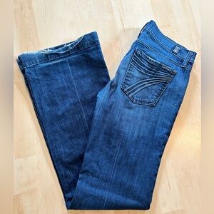 7 For All Mankind Dojo Wide Leg Long Jeans Stretch - 28